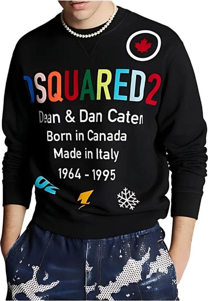 Dsquared2 Rainbow Pullover Schwarz Herren