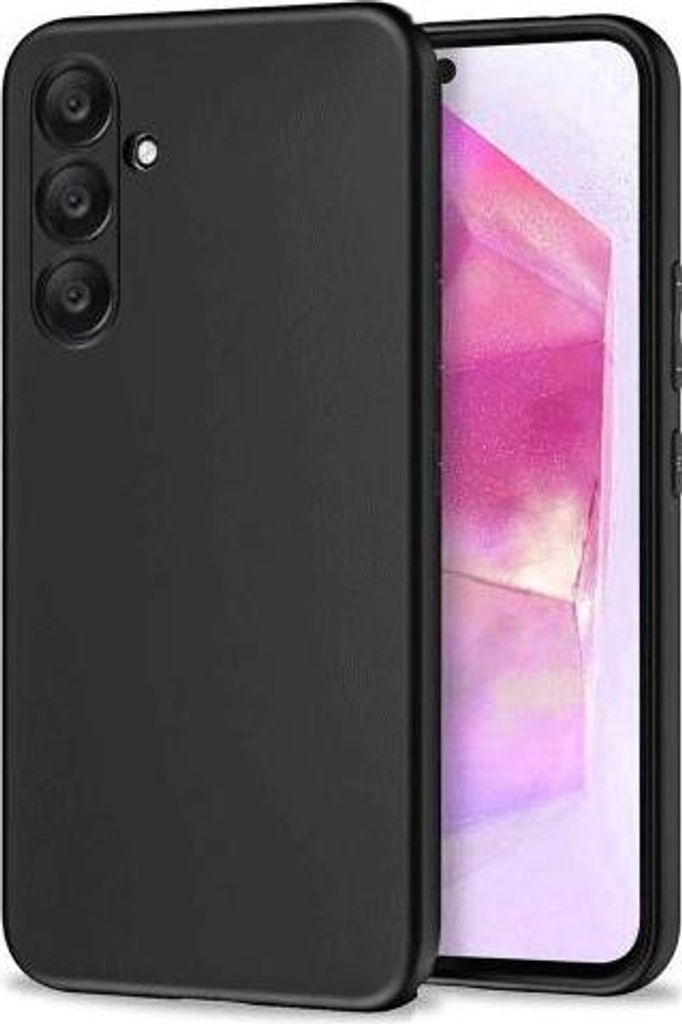 OKKES Air Flexi Slim Silikon-Tasche für Samsung Galaxy A56 (A566B), schwarz