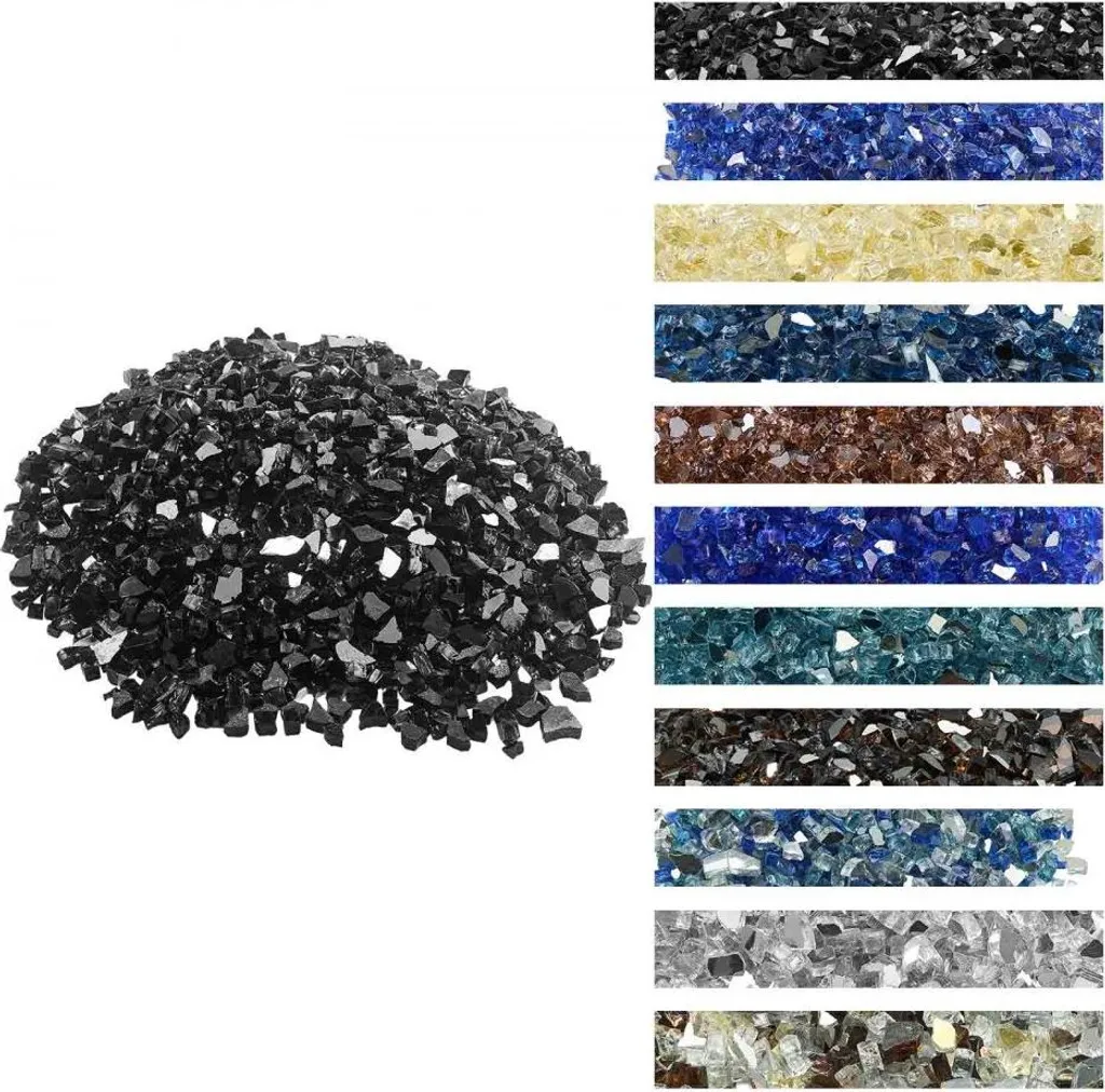Verre de foyer haute température noir 12.7mm - 9kg de briques décor
