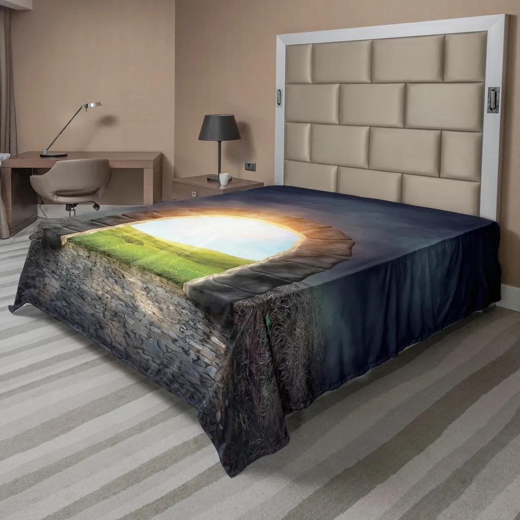 ABAKUHAUS Drap Plat Entrée Mystérieuse Groenland 266x260cm Vert Jaune