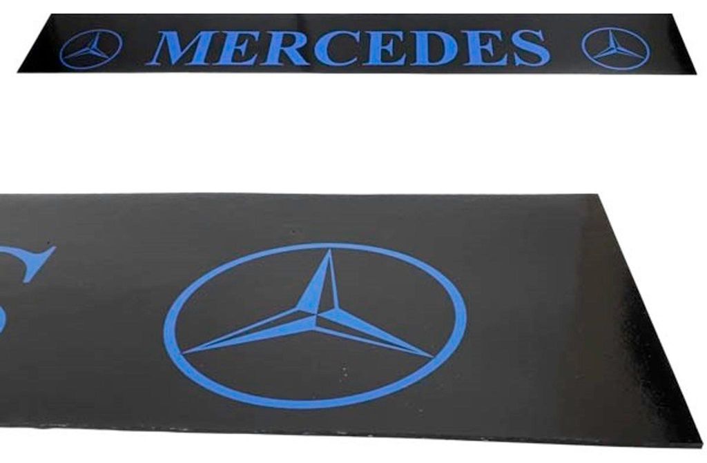 Schmutzfänger Sattelauflieger Mercedes blau auf schwarz | Produktbild 