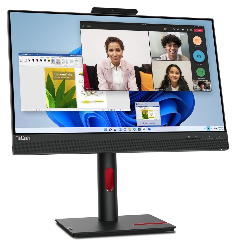 Lenovo ThinkCentre TiO 24 Gen5 FHD IPS HDMI/DP/CAM/SPK/HUB Produktbild 