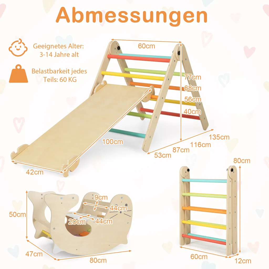 Structure d'escalade intérieure enfant pour activité physique et jeu - 8