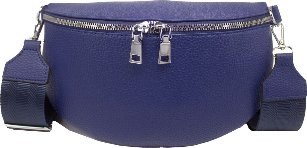 Umhängetasche Crossbody Bag Damen Schultertasche Bauchtasche Navy Blau Kira