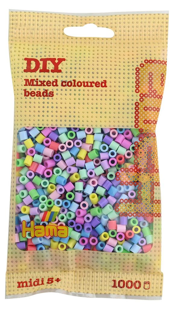 HAMA-Perlen Pastell gemischt 1000Stück, 1Beutel Produktbild 