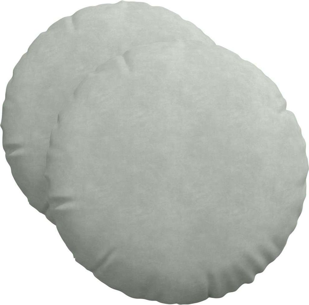 vidaXL Sitzkissen 2 pcs Hellgrau Ø50 x 19 cm Samt