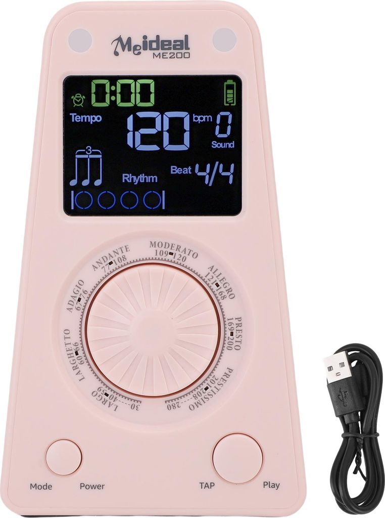 Digitales Metronom 10 Töne Elektronisches Metronom BT Lautsprecher für Klavier Violine Ukulele Gitarre Rosy