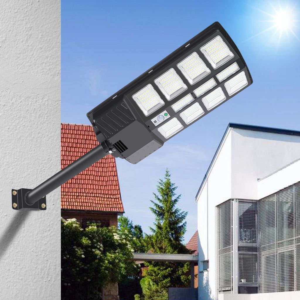 Clanmacy 5X 400W Straßenlaterne Wandleuchte Solar mit Bewegungsmelder Straßenlampe LED