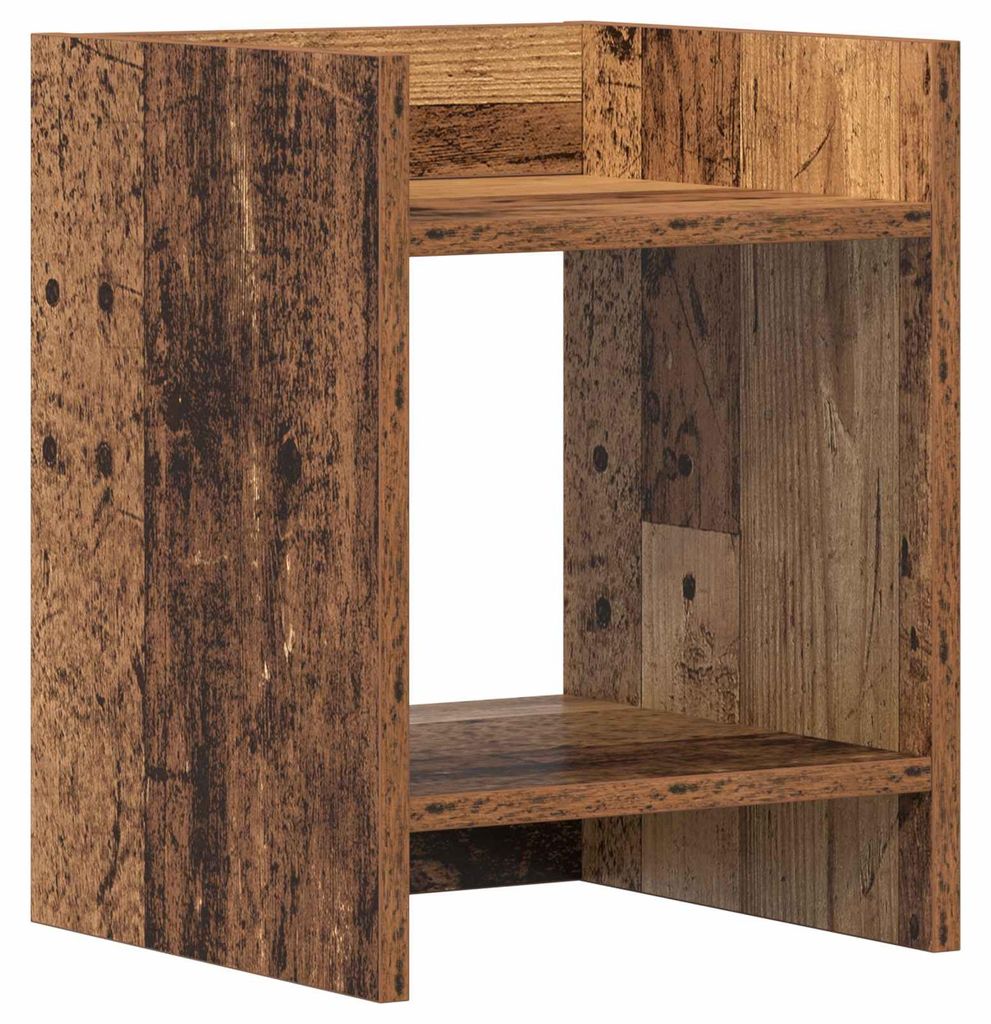 Pflanzenständer mit Regal Altholz 30 x 30 x 40 cm Holzwerkstoff