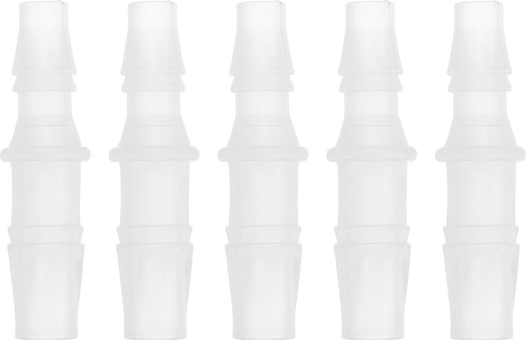5 Stück Aquarium Kunststoff Schlauchstutzen 1/4" bis 5/16" Schlauch ID Verbinder Klarer Kunststoff