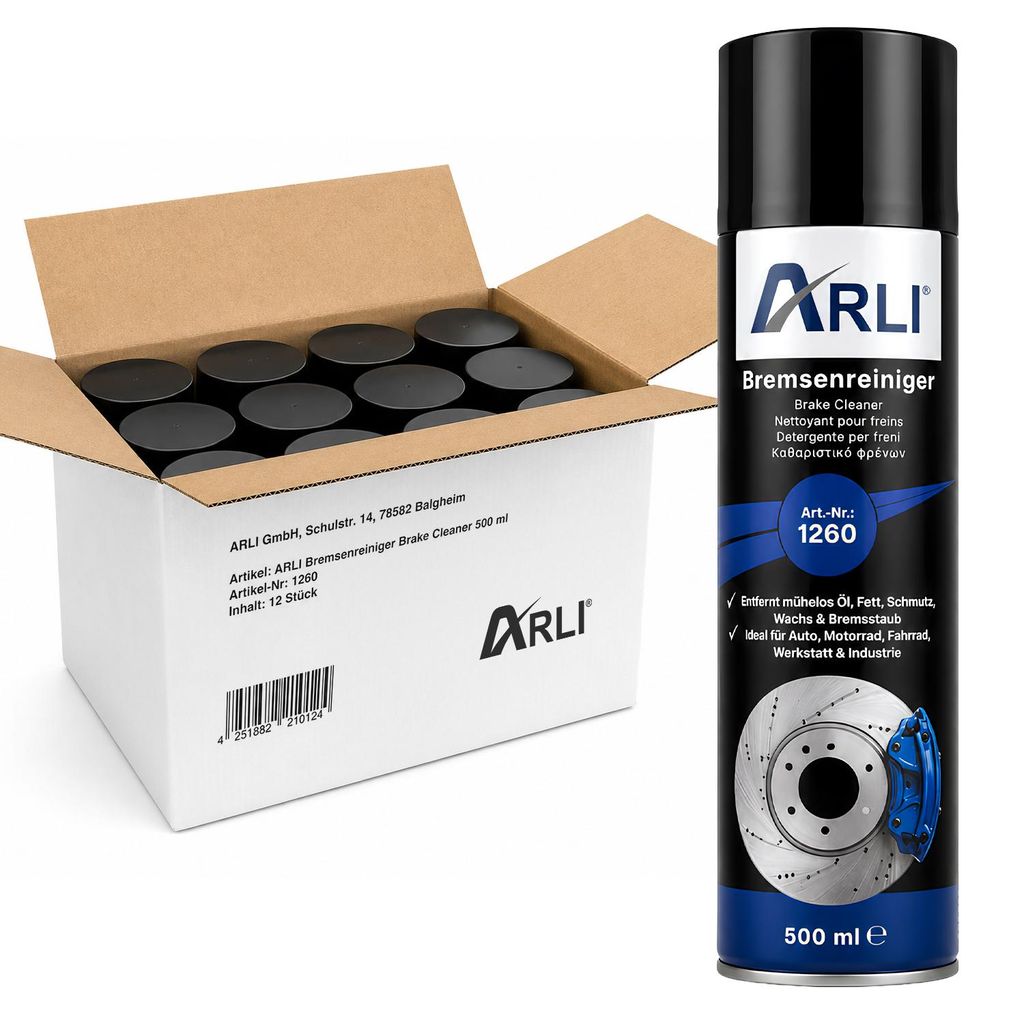 ARLI Bremsenreiniger 12x 500ml Bremsreiniger Spray Bremsen Produktbild 