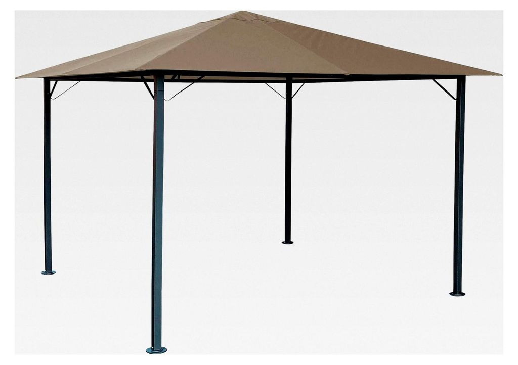 Metall Gartenpavillon Nizza 3x3m Antik Partyzelt Sand