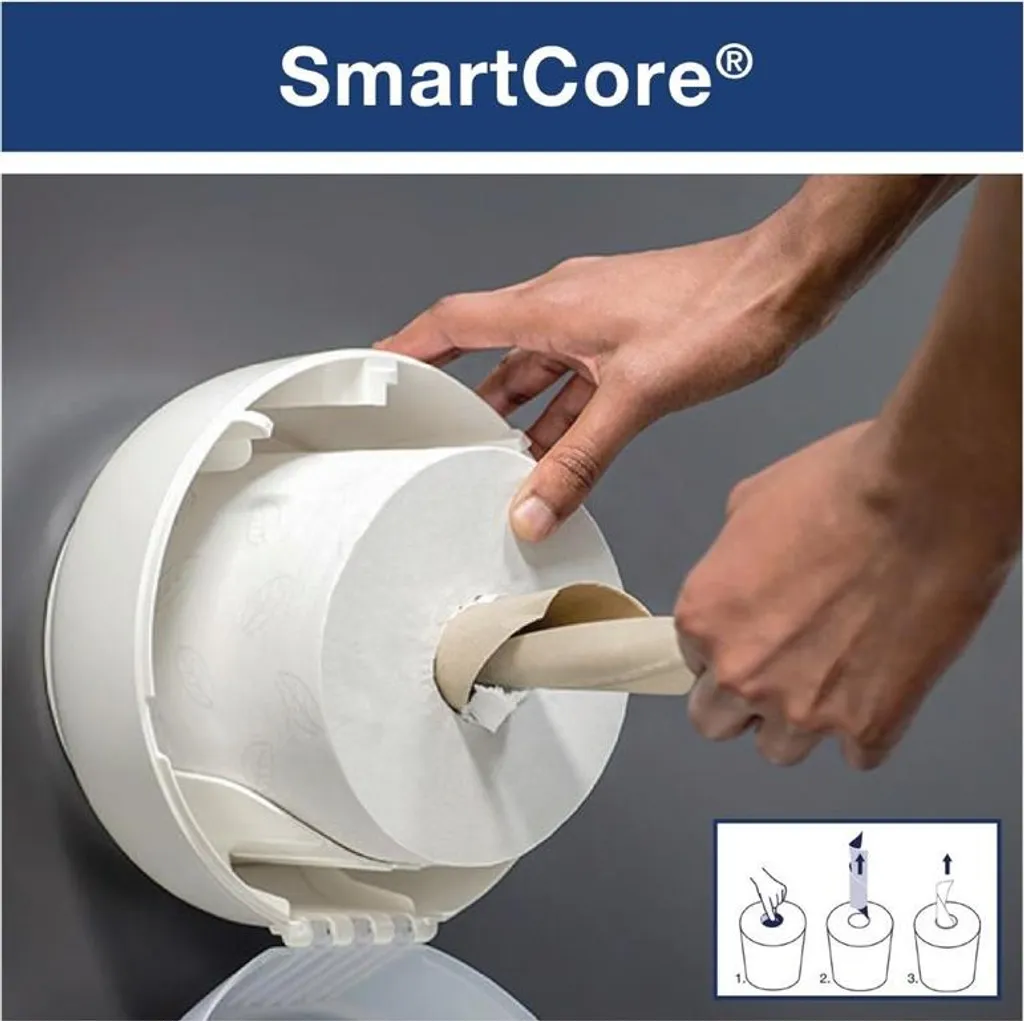 Tork 681000 SmartOne Mini Distributeur Papier Toilette Rouleau Blanc - 5