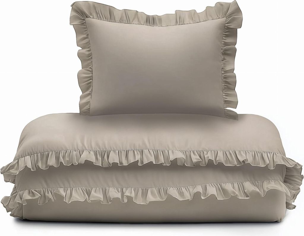 Babybettwäsche Set mit Rüschen 90x120 Baumwolle 2-teilig Produktbild 