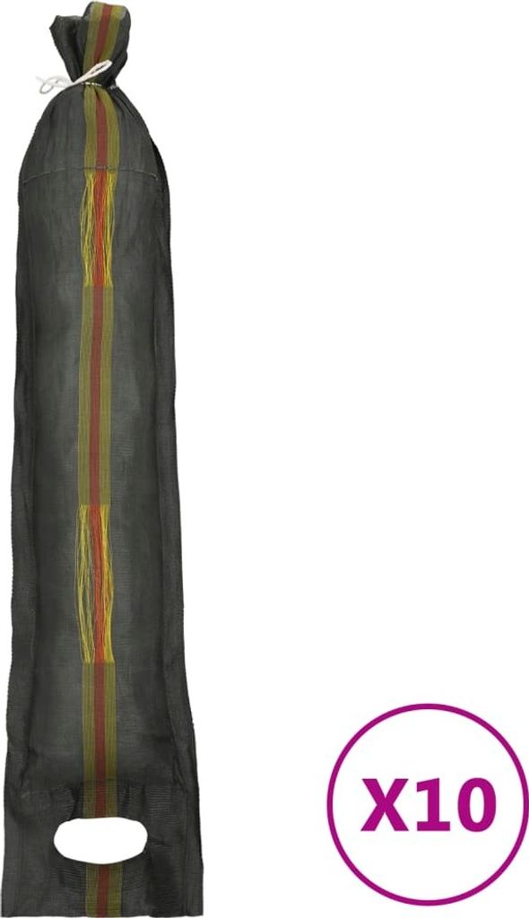 vidaXL Sandsäcke 10 Stk. Dunkelgrün 103 x 25 cm HDPE Produktbild 