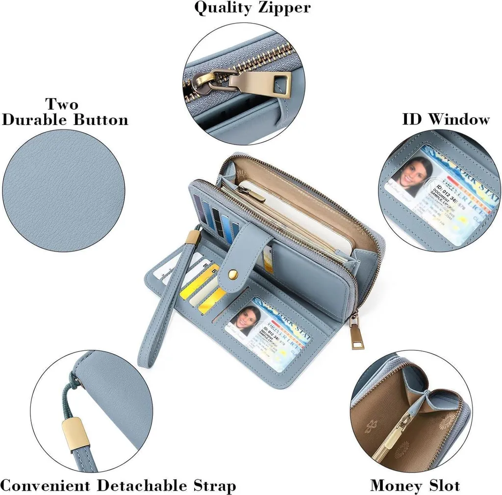 GAEKEAO Portafoglio Donna in Pelle RFID: Ampio, Sicuro e Raffinato