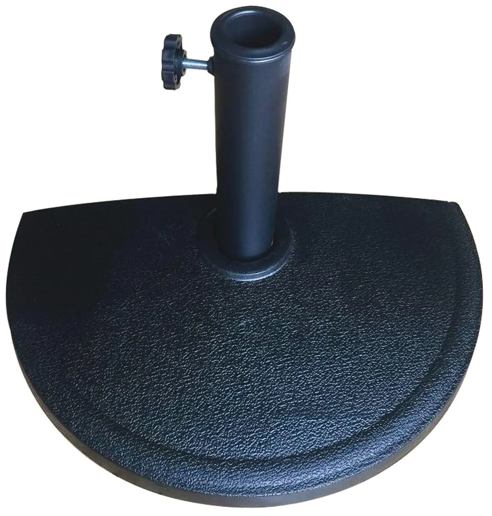 Base de Parasol 9kg Demi-lune Murale Anthracite | Stable et Robuste