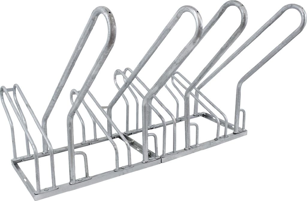 Fahrradständer für 4 Fahrräder 140x40x83 cm Stahl Produktbild 