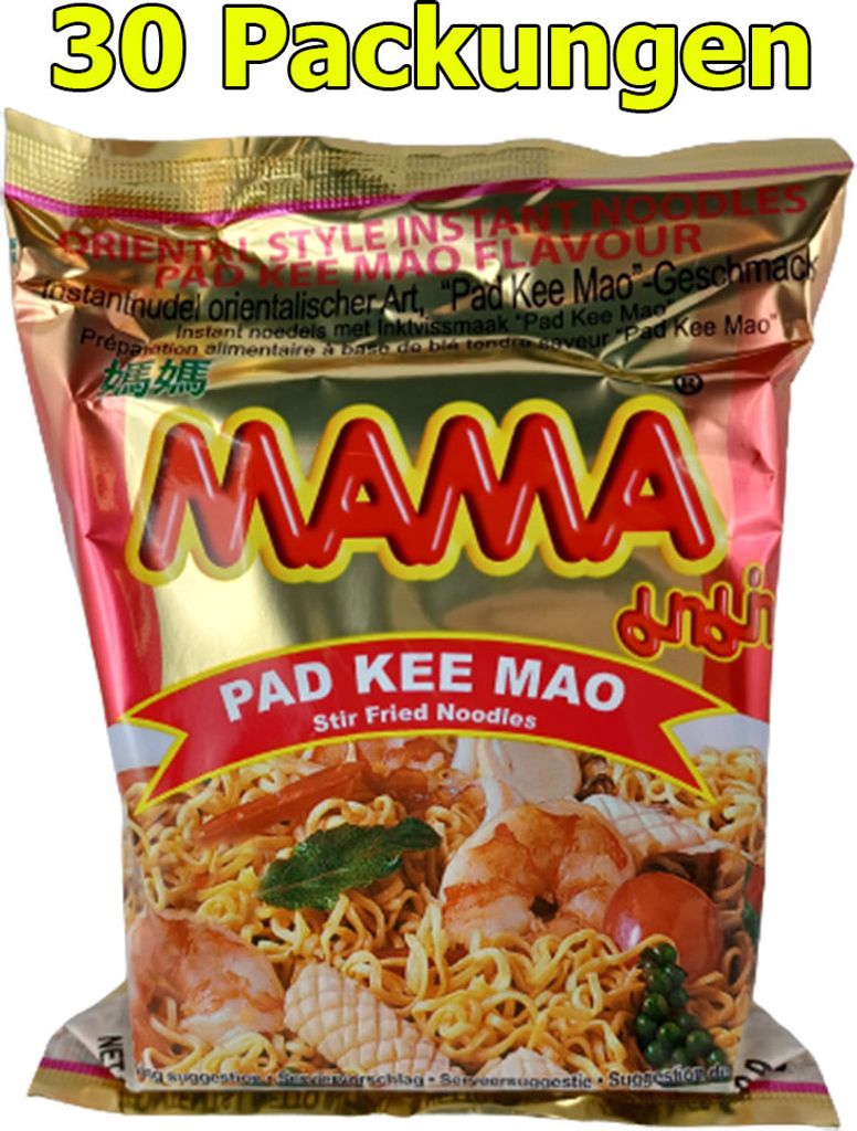 MAMA Instant Nudeln Pad Kee Mao 60g Produktbild 