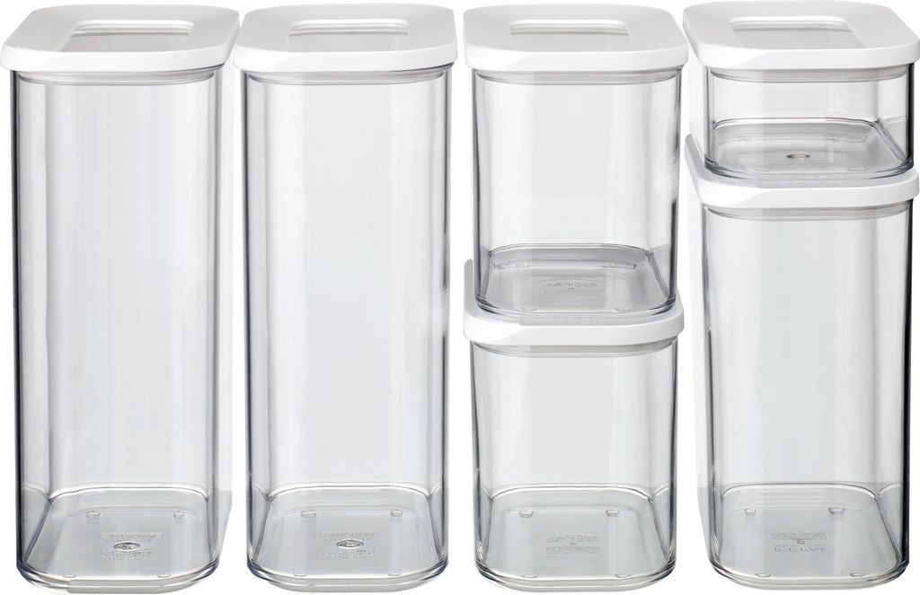 Mepal - Vorratsbehälter Modula 6-teiliges Set - Aufbewahrungsboxen mit Deckel - Küchenorganizer & Vorratsboxen - Stapelbar & Luftdicht - 2x 2000 ...