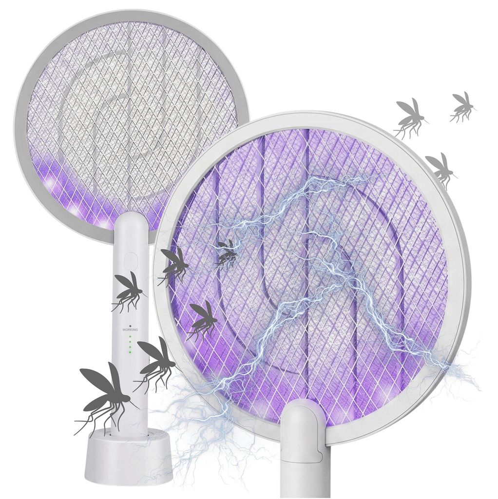 Raquette électrique anti-mouches 2W1, piège à mouches LED, Image du produit 