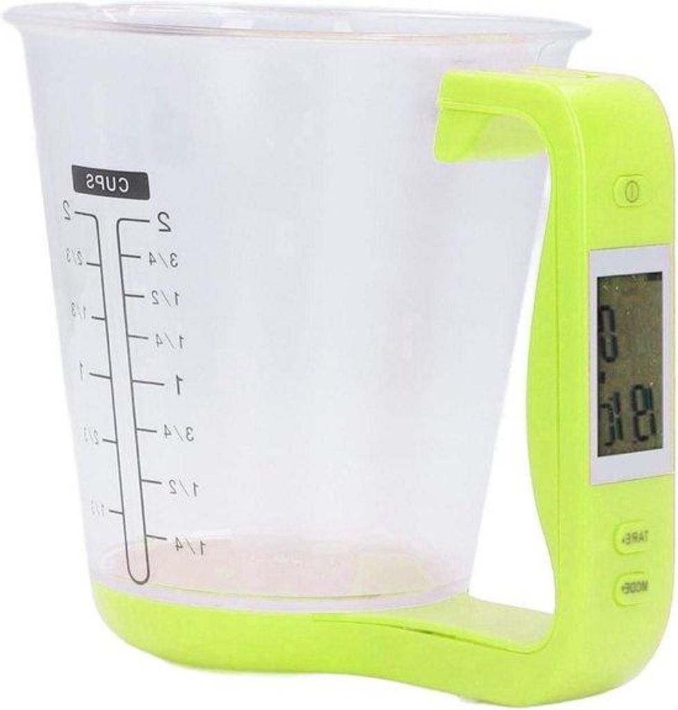 Elektronische Keukenwaage mit LCD Display, 1 kg Fassung, digitale Maßnahme, für Lebensmittel wie Kaffee, Milch und Gewürze