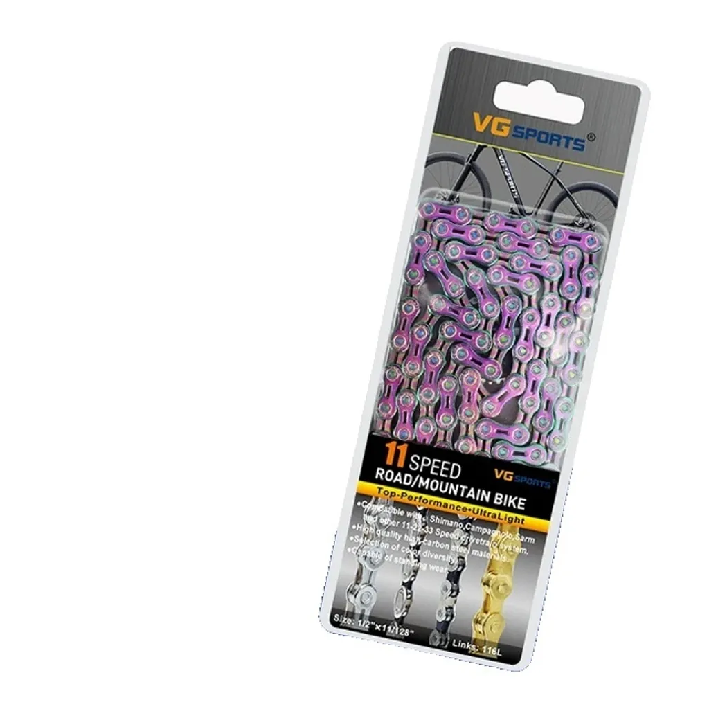Chaîne 11s el rainbow ultralégère design creux 116L haute précision