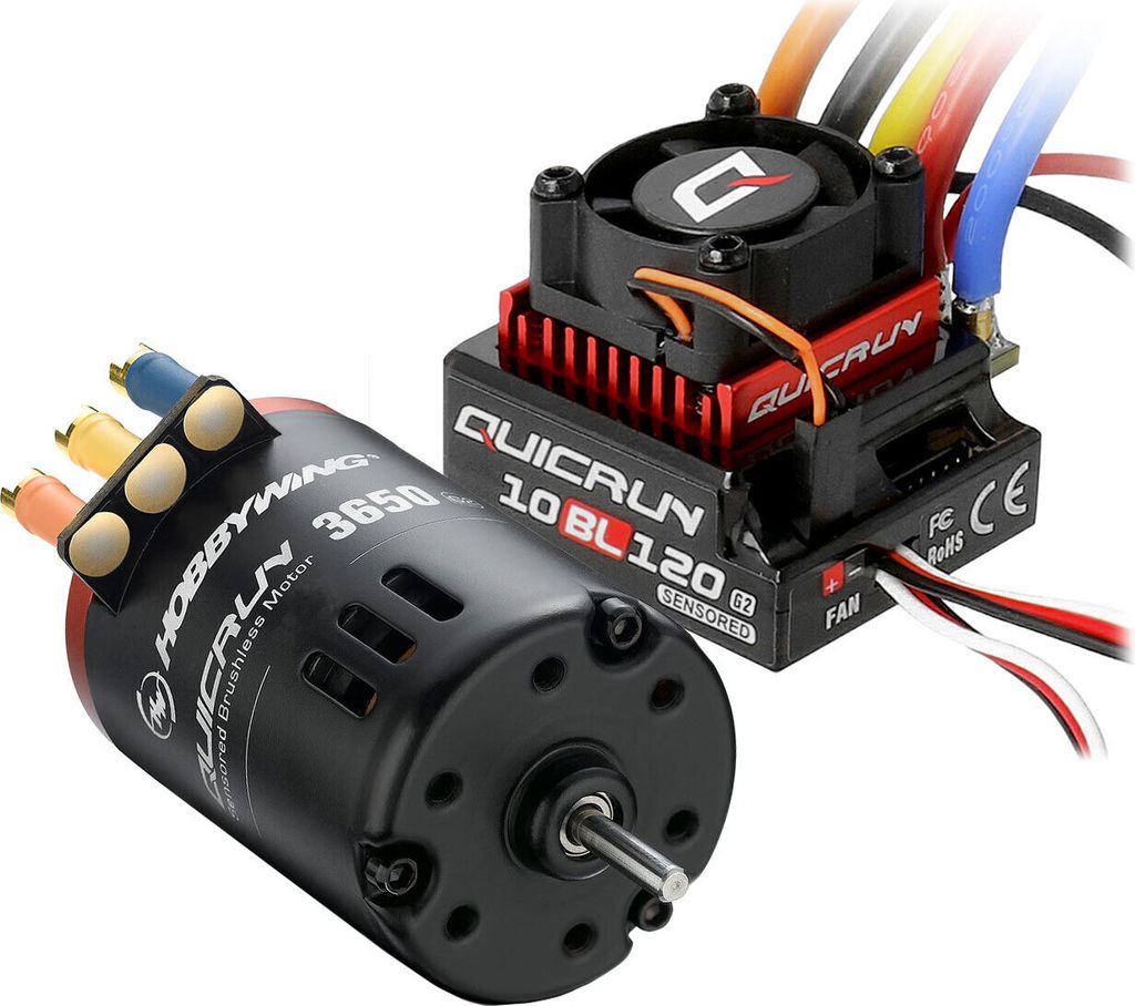 Hobbywing Brushless Set Combo 10BL120 G2 Sensor mit 3650SD 10.5T