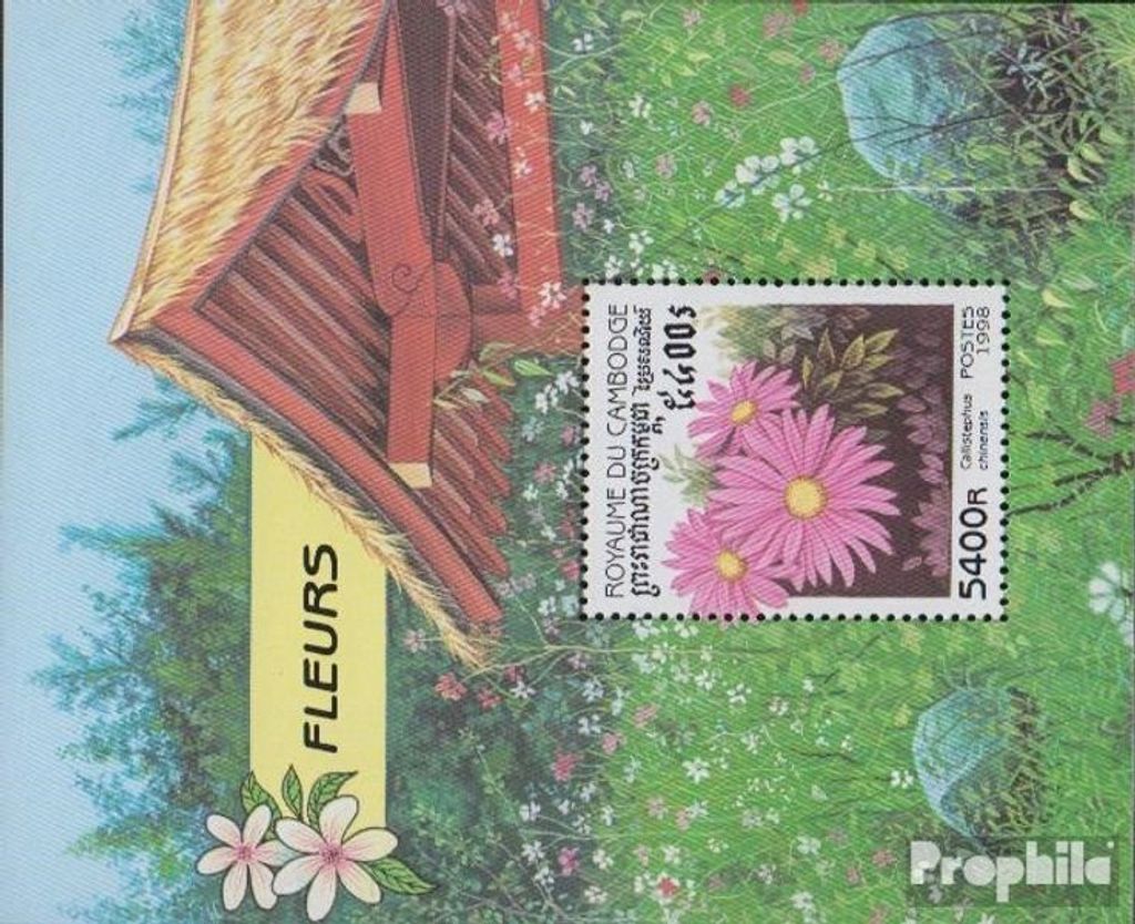 Briefmarken Kambodscha 1998 Mi Block242 (kompl.Ausg.) postfrisch Flora