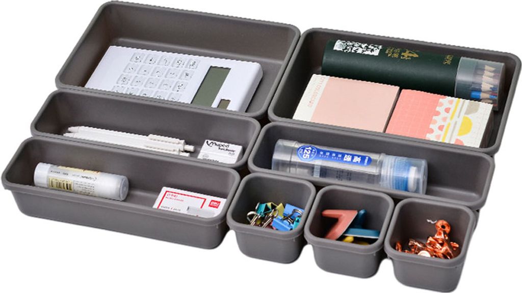 8-teiliges Set Schubladen-Organizer, Schreibtisch-Schubladen-Trennwände Aus Kunststoff, Büro- Und Zuhause-Aufbewahrungsbehälter, Trennbox Für M...
