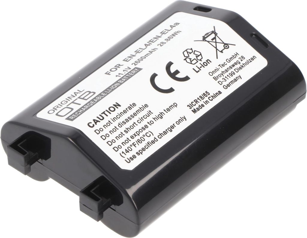 AccuCell Akku passend für Nikon EN-EL4 Akku, F6, D2H, D2X, D3, D3X