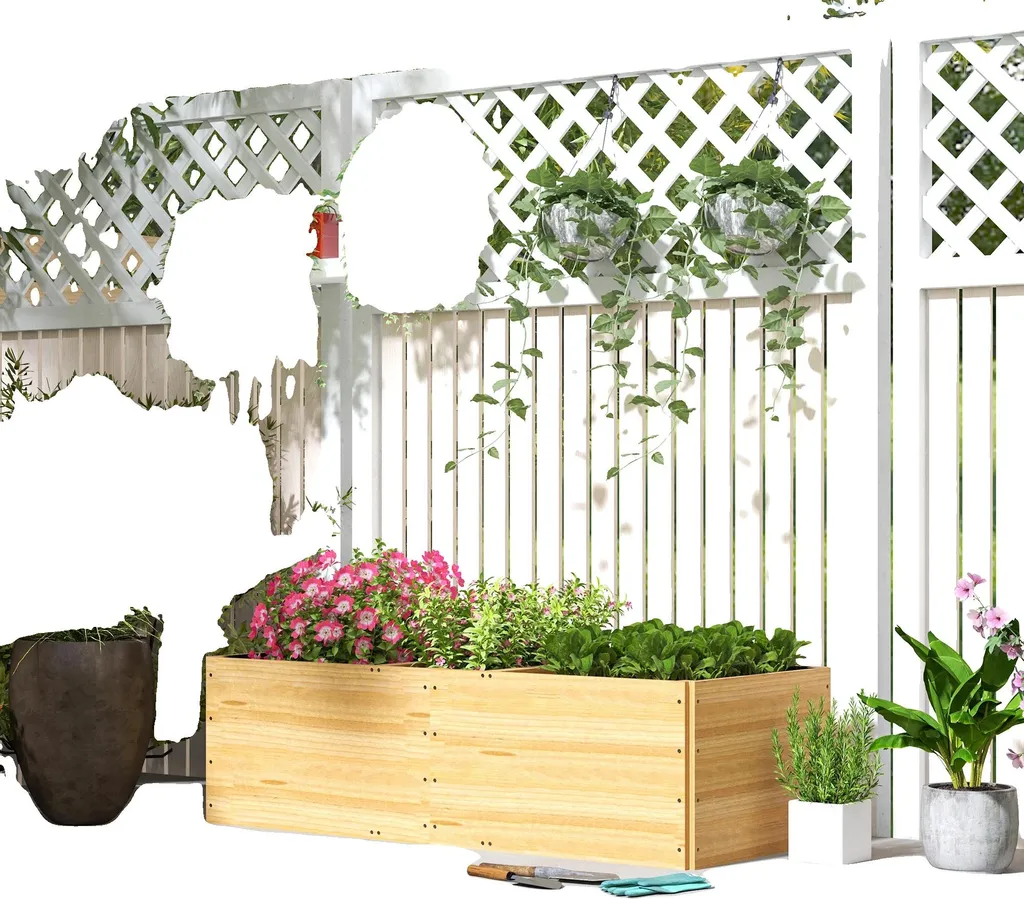 Potager surélevé en bois 140 cm pour jardiner sans mal de dos en extérieur