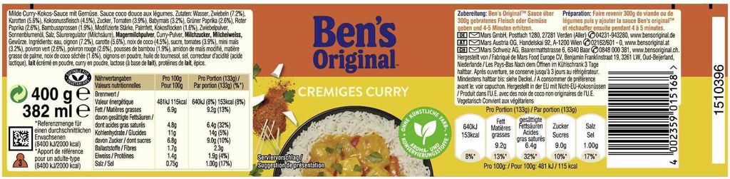 Bens Original Sauce cremiges Curry mit feiner | Kaufland.de