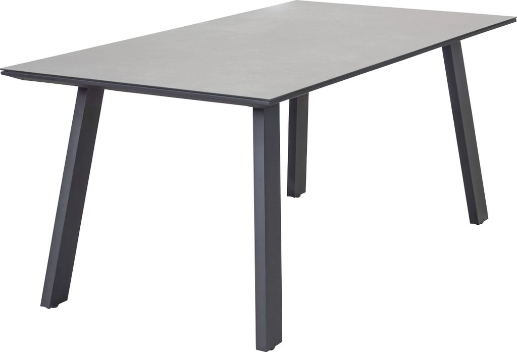 Esstisch Terrassentisch Gartentisch Denver 180x90cm Glaskeramik Beton Optik