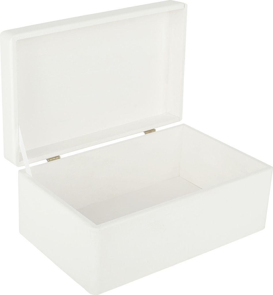 Creative Deco Boite de Rangement en Bois Blanc 30 x 20 x 14 Image du produit 