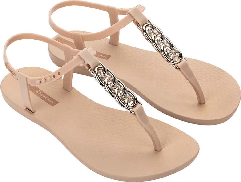 Sandales Plates Ipanema Class Chain Beige Femme Taille 41-42 Été
