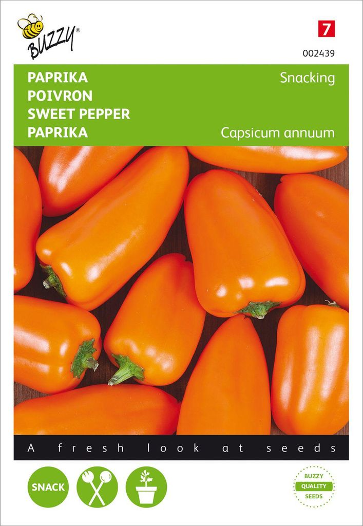 Paprika Snacking Mini Orange | Paprikasamen von Buzzy Seeds