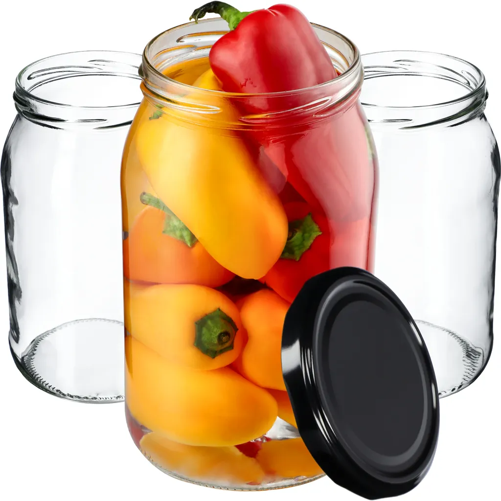 Barattoli Vetro Con Coperchio Twist-Off Set 48 Vasetti Per Conserve Kadax Da 540 Ml Coperchi Twist Off 565272
