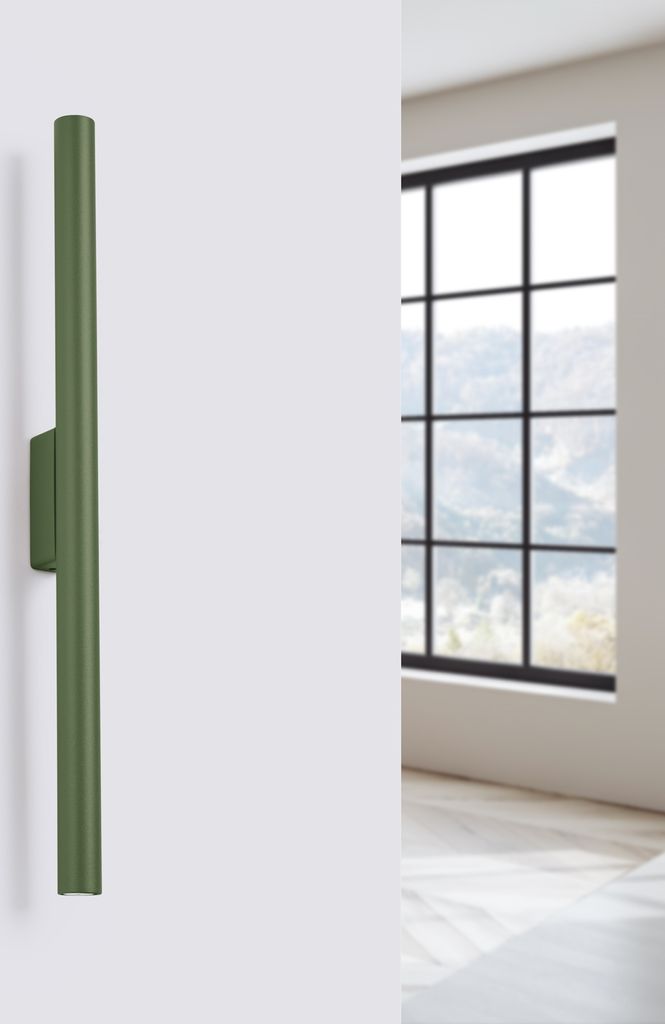 Wandleuchte PASTELO 2 olivgrün 2xG9 8W Stahl 50x5x2.5cm Sollux Lighting