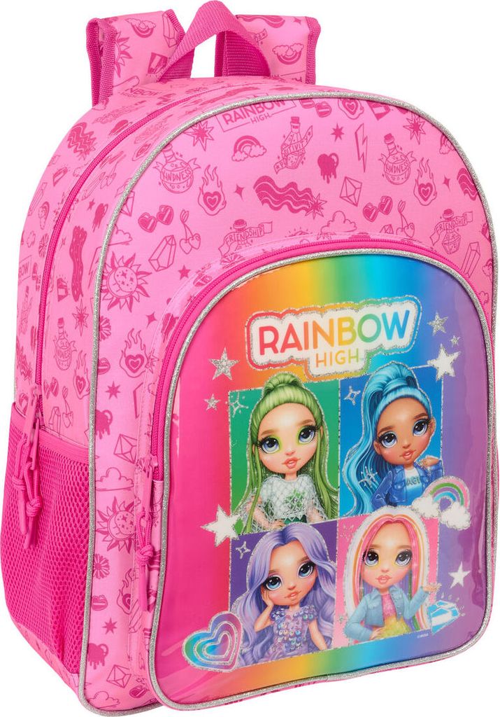 Schulrucksack Rainbow High Shine Bunt 33 x 42 x 14 cm