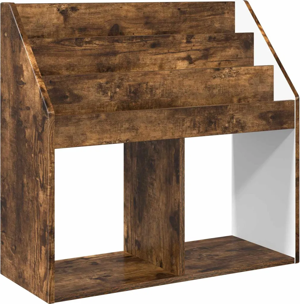 Libreria Salvaspazio vidaXL Rovere Affumicato 69cm | Scaffale Moderno