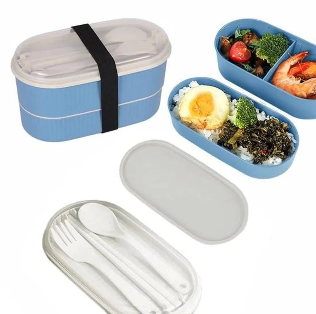 Boîte bento enfant étanche : fini les fuites avec cette lunch box bleue