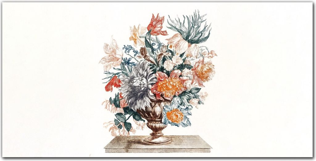 Coloray Bild aus Glas 140x70 wanddekoration Küche glasblock mit bild Dekoration wohnzimmer gehärtetes Glas - Blumen pflanzen