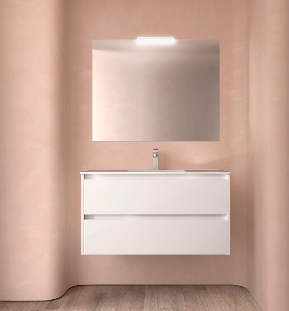 Noja Komplett-Set 1000 2 Schubladen White Gloss