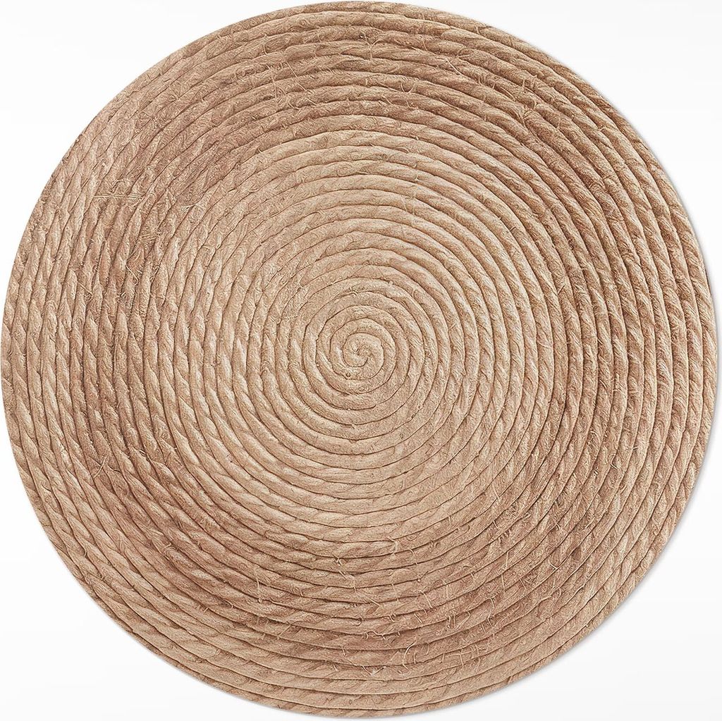 String-Linien im minimalistischen Stil – Vinyl Fußmatte – Ø 90cm – Rutschfest – Pflegeleicht & Langlebig