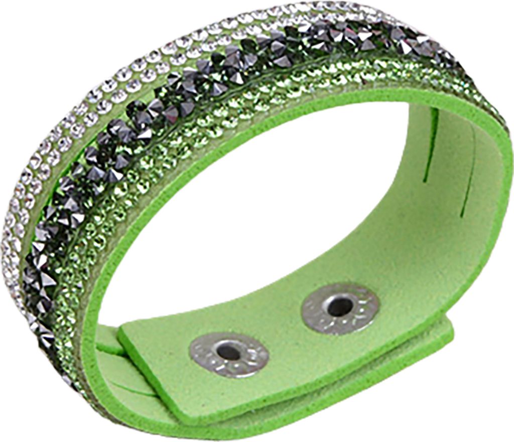 Damenmode-Kristall-Strass-Kunstleder-Armband, Armband für Bankett, Geschenk, Verabredung-Hellgrün