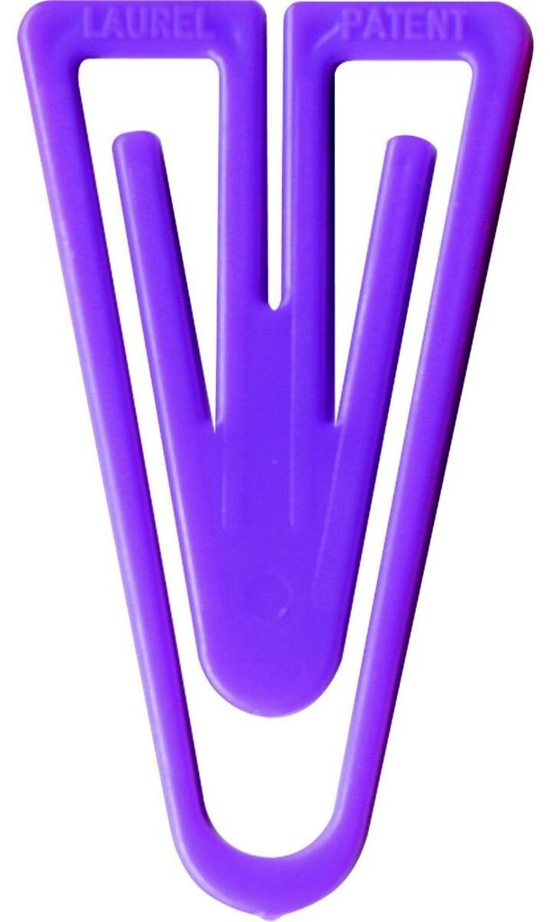 Büroklammern Plastiklips 25mm VE=500 Stück violett Produktbild 