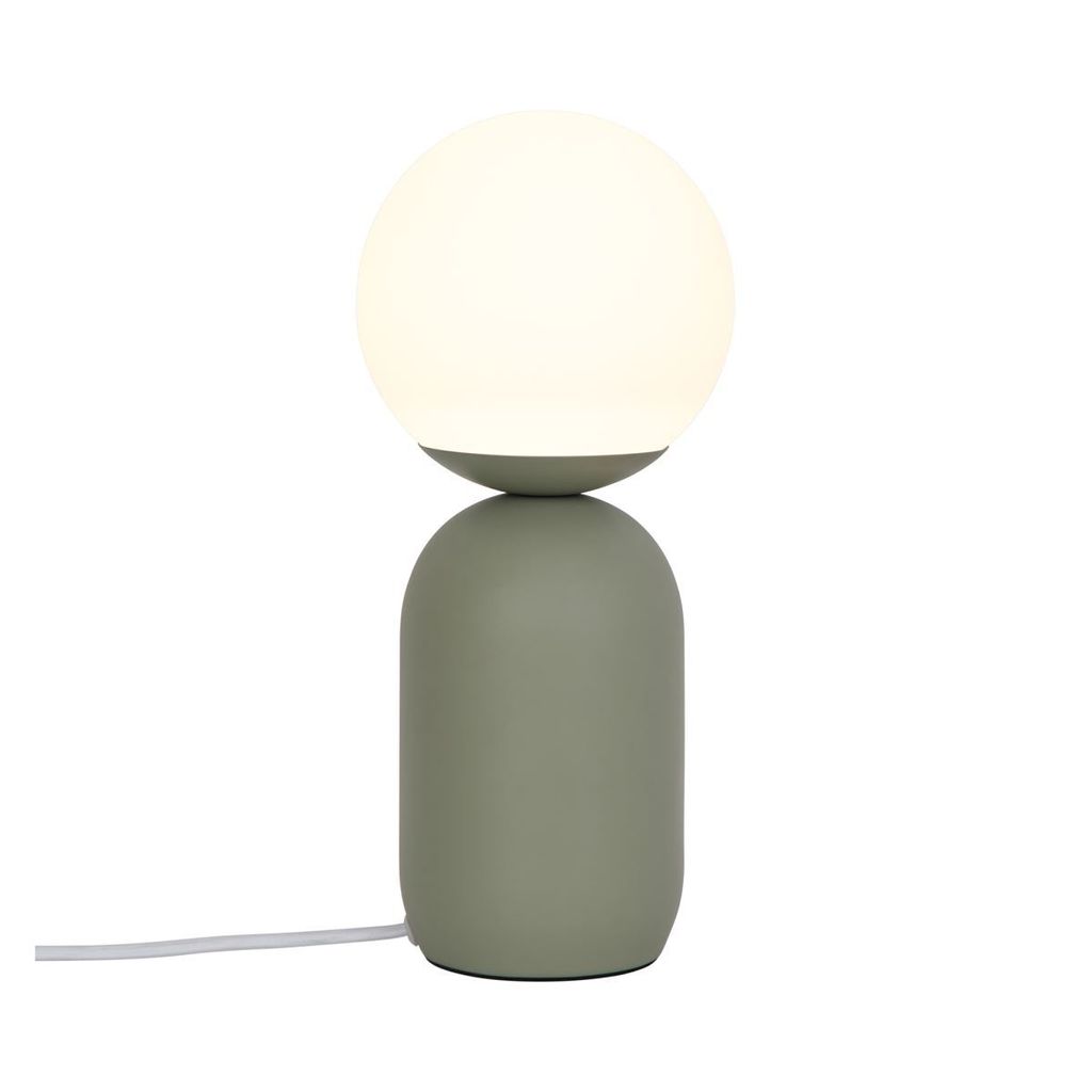 Nordlux NOTTI Tischlampe gruen E14 mit Kabelschalter 15x15x34,5cm