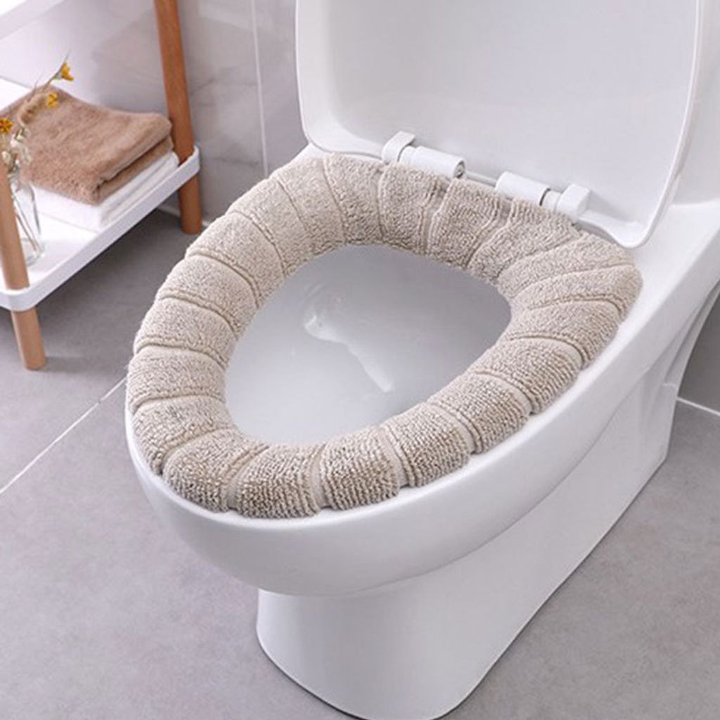 Plüsch Toilettensitzbezug WC Closes Warmer Waschbar Tuch Sitzbezug