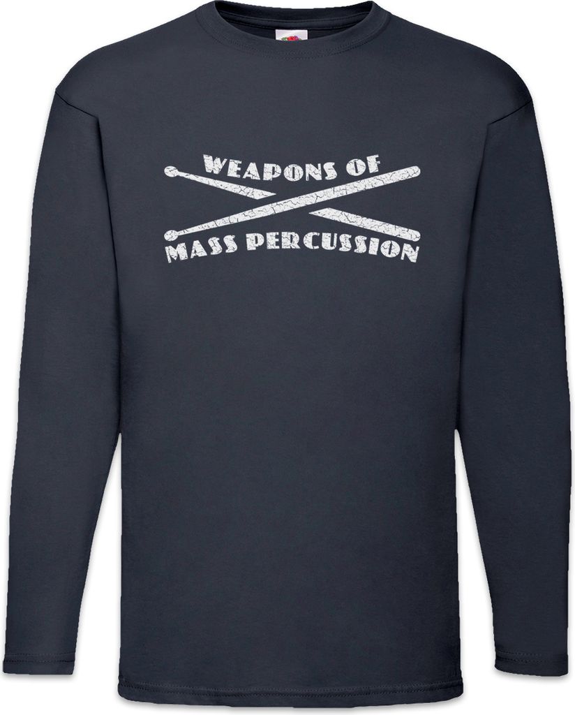 Urban Backwoods Weapons Of Mass Percussion, Langarm T-Shirt, Farbe: Navy, Größe: 2XL
